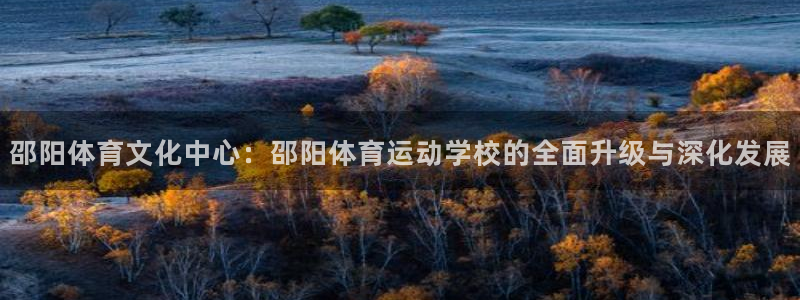 凯发官网下载招商：邵阳体育文化中心：邵阳体育运动学校的全面升